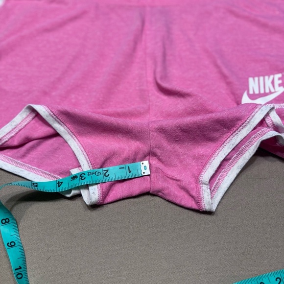 Nike Women's Sport Shorts in Pink with White Accents - Picture 4 of 6